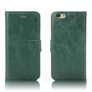 Crazy Horse Texture Detachable Magnetic Back Cover Horizontal Flip Leather Case with Holder & Card Slots & Photo Frame & Wallet For iPhone 6 / 6s(Green) (OEM)