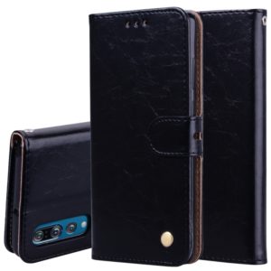 Business Style Oil Wax Texture Horizontal Flip Leather Case for Huawei P30, with Holder & Card Slots & Wallet (Black) (OEM)
