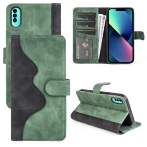 For Wiko T50 Stitching Horizontal Flip Leather Phone Case(Green) (OEM)