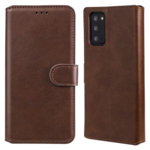 For Samsung Galaxy Note 20 Classic Calf Texture PU + TPU Horizontal Flip Leather Case, with Holder & Card Slots & Wallet(Brown) (OEM)