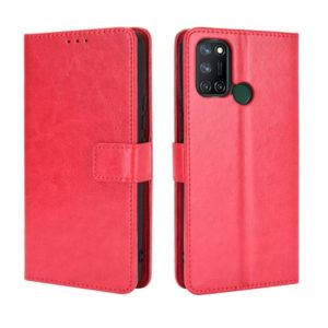 For OPPO Realme C17 / Realme 7i Retro Crazy Horse Texture Horizontal Flip Leather Case with Holder & Card Slots & Photo Frame(Red) (OEM)