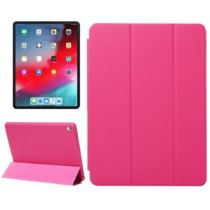 Horizontal Flip Solid Color Leather Case for iPad Pro 11 inch (2018), with Three-folding Holder & Wake-up / Sleep Function (Magenta) (OEM)