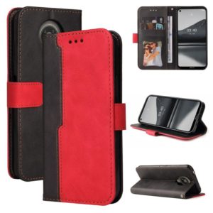 For Nokia 3.4 / 5.4 Business Stitching-Color Horizontal Flip PU Leather Case with Holder & Card Slots & Photo Frame(Red) (OEM)