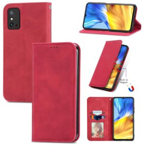 For Honor X10 Max 5G Retro Skin Feel Magnetic Horizontal Flip Leather Phone Case(Red) (OEM)