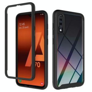 For Samsung Galaxy A70 Starry Sky Solid Color Series Shockproof PC + TPU Protective Case(Black) (OEM)