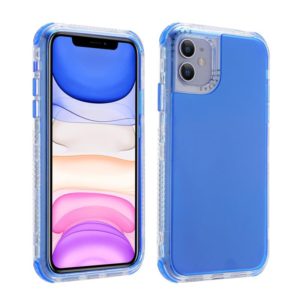 For iPhone 12 mini 3 In 1 Dreamland PC + TPU Solid Color Transparent Border Protective Case(Blue) (OEM)