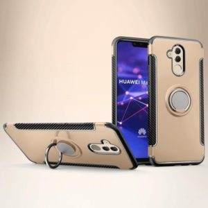 Magnetic 360 Degree Rotation Ring Holder Armor Protective Case for Huawei Mate 20 Lite (Gold) (OEM)