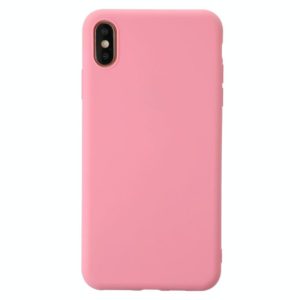 For iPhone XS Shockproof Frosted TPU Protective Case(Pink) (OEM)