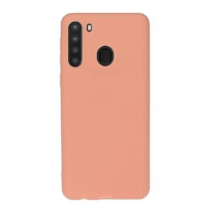 For Galaxy A21 Solid Color Frosted TPU Phone Case(Orange) (OEM)