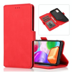 For Samsung Galaxy A41 Retro Magnetic Closing Clasp Horizontal Flip Leather Case with Holder & Card Slots & Photo Frame & Wallet(Red) (OEM)