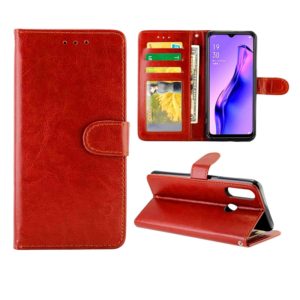 For OPPO A31/A8 Crazy Horse Texture Leather Horizontal Flip Protective Case with Holder & Card Slots & Wallet & Photo Frame(Brown) (OEM)