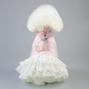 Pet Clothing Dog Skirt Cat Spring And Summer Rabbit Skirt, Size: XS(Upper Body Pink) (OEM)