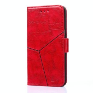 For Nokia C2 Geometric Stitching Horizontal Flip TPU + PU Leather Case with Holder & Card Slots & Wallet(Red) (OEM)