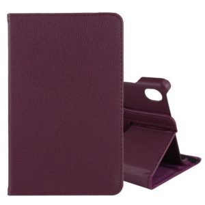 For Lenovo Tab M8 360 Degree Rotation Litchi Texture Horizontal Flip Leather Case with Holder(Purple) (OEM)