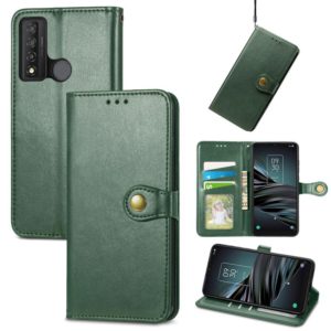 For TCL 20 XE Solid Color Leather Buckle Phone Case(Green) (OEM)