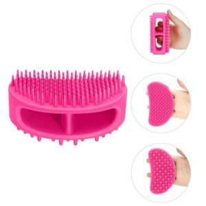 Pet Cleaning Silicone Bath Brush Pet Massage Cleaning Brush(Pink) (OEM)