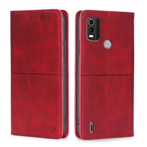 For Nokia C21 Plus Cow Texture Magnetic Horizontal Flip Leather Phone Case(Red) (OEM)