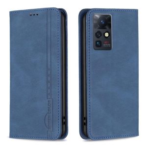 For Infinix Zero X / X Pro Magnetic RFID Blocking Anti-Theft Leather Phone Case(Blue) (OEM)