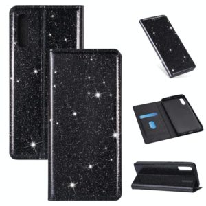 For Samsung Galaxy A70 Ultrathin Glitter Magnetic Horizontal Flip Leather Case with Holder & Card Slots(Black) (OEM)