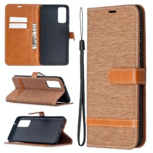 For Samsung Galaxy S20 FE 5G / S20 Lite Color Matching Denim Texture Horizontal Flip Leather Case with Holder & Card Slots & Wallet & Lanyard(Brown) (OEM)