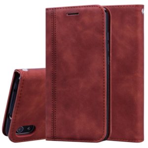 For Xiaomi Redmi 7A Frosted Business Magnetic Horizontal Flip PU Leather Case with Holder & Card Slot & Lanyard(Brown) (OEM)