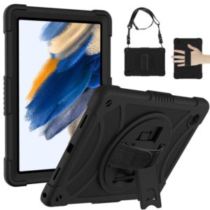 For Samsung Galaxy Tab A8 10.5 2021 Rotary Grab Silicone + PC Tablet Case(Black) (OEM)