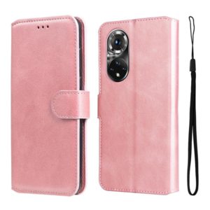 For Honor 50 Pro / Huawei Nova 9 Pro JUNSUNMAY Calf Texture Leather Phone Case(Pink) (JUNSUNMAY) (OEM)