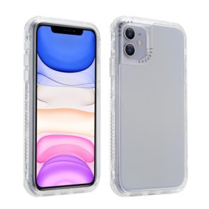 For iPhone 12 / 12 Pro 3 In 1 Dreamland PC + TPU Solid Color Transparent Border Protective Case(Silver) (OEM)