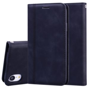 For iPhone XR Frosted Business Magnetic Horizontal Flip PU Leather Case with Holder & Card Slot & Lanyard(Black) (OEM)