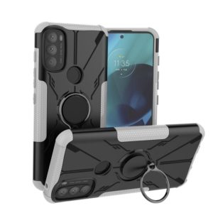 For Motorola Moto G71 5G Armor Bear Shockproof PC + TPU Phone Case(White) (OEM)