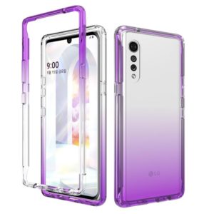 For LG Velvet Shockproof High Transparency Two-color Gradual Change PC+TPU Candy Colors Phone Protective Case(Purple) (OEM)