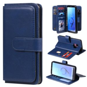 For Samsung Galaxy S9 Multifunctional Magnetic Copper Buckle Horizontal Flip Solid Color Leather Case with 10 Card Slots & Wallet & Holder & Photo Frame(Dark Blue) (OEM)