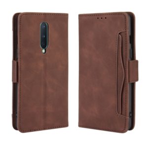 For OnePlus 8 Wallet Style Skin Feel Calf Pattern Leather Case with Separate Card Slot(Brown) (OEM)