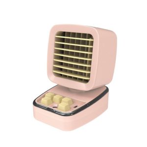 A5 Mini Humidifying Refrigeration Air Conditioning Fan USB Home Desktop Water Cooling Fan(Girl Pink) (OEM)