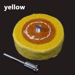 T Style Polish Buffing Wheel Grinding Head Cloth Dremel Wheel Grinder Brush For Rotary(Yellow) (OEM)