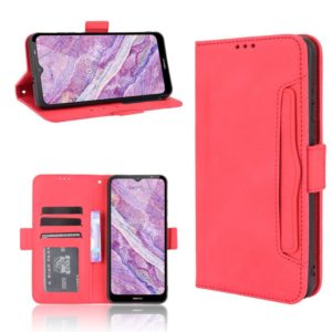 For Nokia C10/C20 Skin Feel Calf Pattern Horizontal Flip Leather Case with Holder & Card Slots & Photo Frame(Red) (OEM)