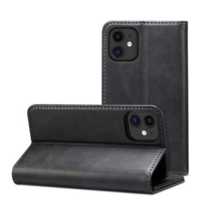 For iPhone 12 / 12 Pro Calf Texture Horizontal Flip Leather Case with Holder & Card Slots & Wallet(Black) (OEM)