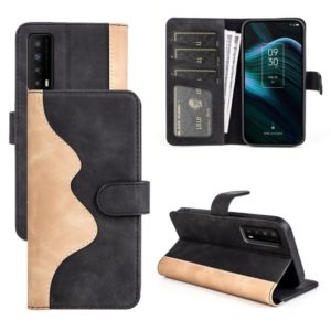 For TCL Stylus 5G Stitching Horizontal Flip Leather Phone Case(Black) (OEM)