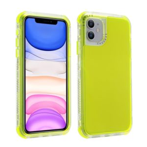 For iPhone 12 mini 3 In 1 Dreamland PC + TPU Solid Color Transparent Border Protective Case(Yellow) (OEM)
