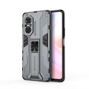 For Honor 50 SE / Huawei nova 9 SE Supersonic PC + TPU Shock-proof Protective Case with Holder(Grey) (OEM)