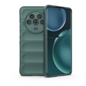 For Honor Magic4 Magic Shield TPU + Flannel Phone Case(Dark Green) (OEM)