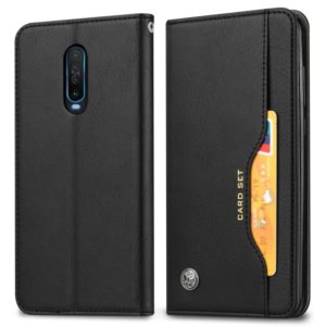 For Xiaomi Redmi K30 Knead Skin Texture Horizontal Flip Leather Case with Photo Frame & Holder & Card Slots & Wallet(Black) (OEM)