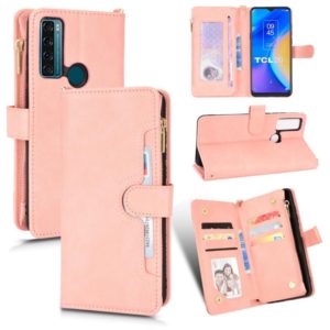 For TCL 20 SE Litchi Texture Zipper Leather Phone Case(Pink) (OEM)