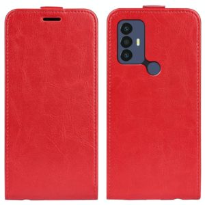 For TCL 30 SE/305/306 R64 Texture Single Vertical Flip Leather Phone Case(Red) (OEM)