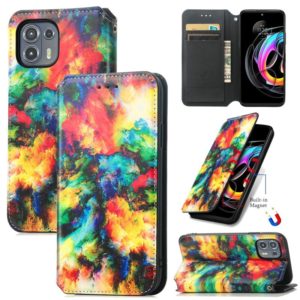 For Motorola Edge 20 Lite Colorful Magnetic Horizontal Flip PU Leather Case with Holder & Card Slot & Wallet(Colorful Cloud) (OEM)