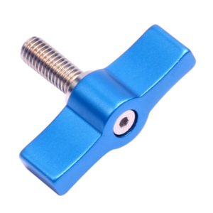 10PCS T-shaped Screw Multi-directional Adjustment Hand Screw Aluminum Alloy Handle Screw, Specification:M5(Blue) (OEM)
