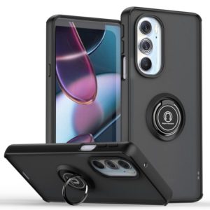 For Motorola Edge X30/30 Pro/Plus 2022 Q Shadow 1 Series TPU + PC Phone Case with Ring(Black+Black) (OEM)