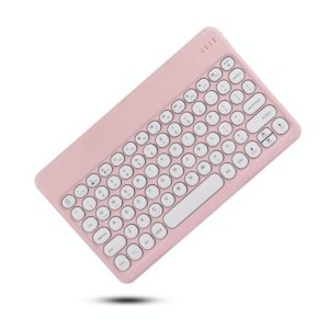 X4 Universal Round Keys Panel Spray Color Bluetooth Keyboard(Light Pink) (OEM)