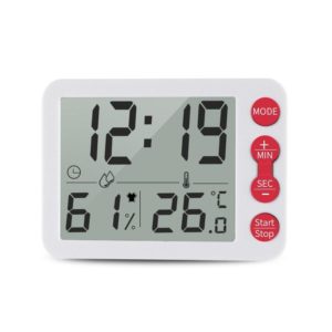 TS-9606-WR Large Screen Alarm Timer Temperature Humidity Meter(White Red)(Red + White) (OEM)