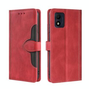 For Alcatel 1B 2022 Stitching Skin Feel Magnetic Buckle Horizontal Flip PU Leather Case(Red) (OEM)